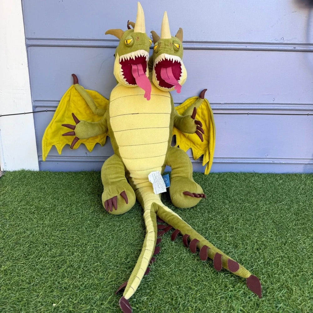 Vtg DreamWorks How To Train Your Dragon Barf and Belch Zippleback Plush Large